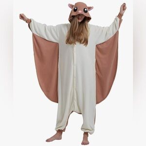Flying Squirrel Animal Onesie Pajamas – Size S – NWOT – Perfect for Halloween 🎃